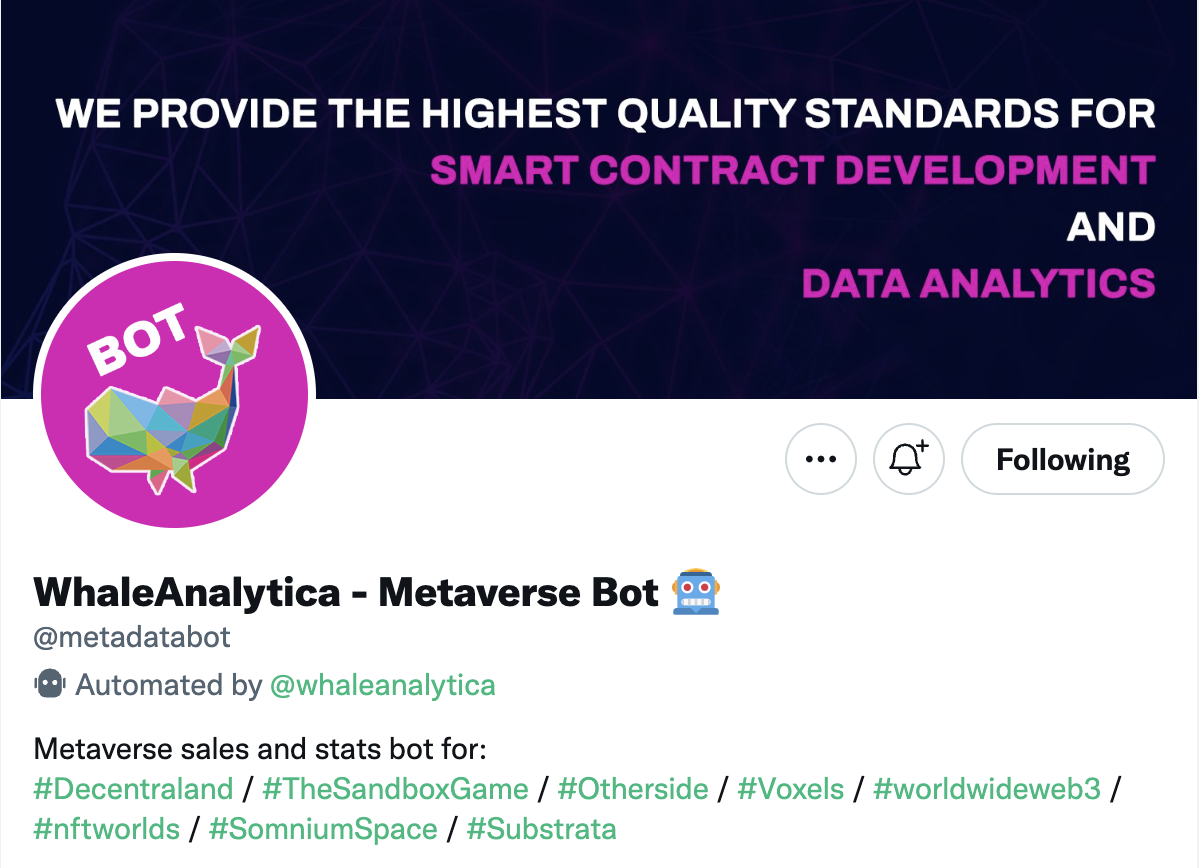 Twitter metadata bot
